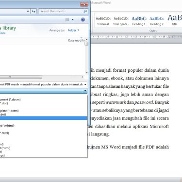 3 Rahasia Cepat Cara Mengubah Data Ms.Word 2007 Menjadi PDF Agar Layout Tidak Berantakan