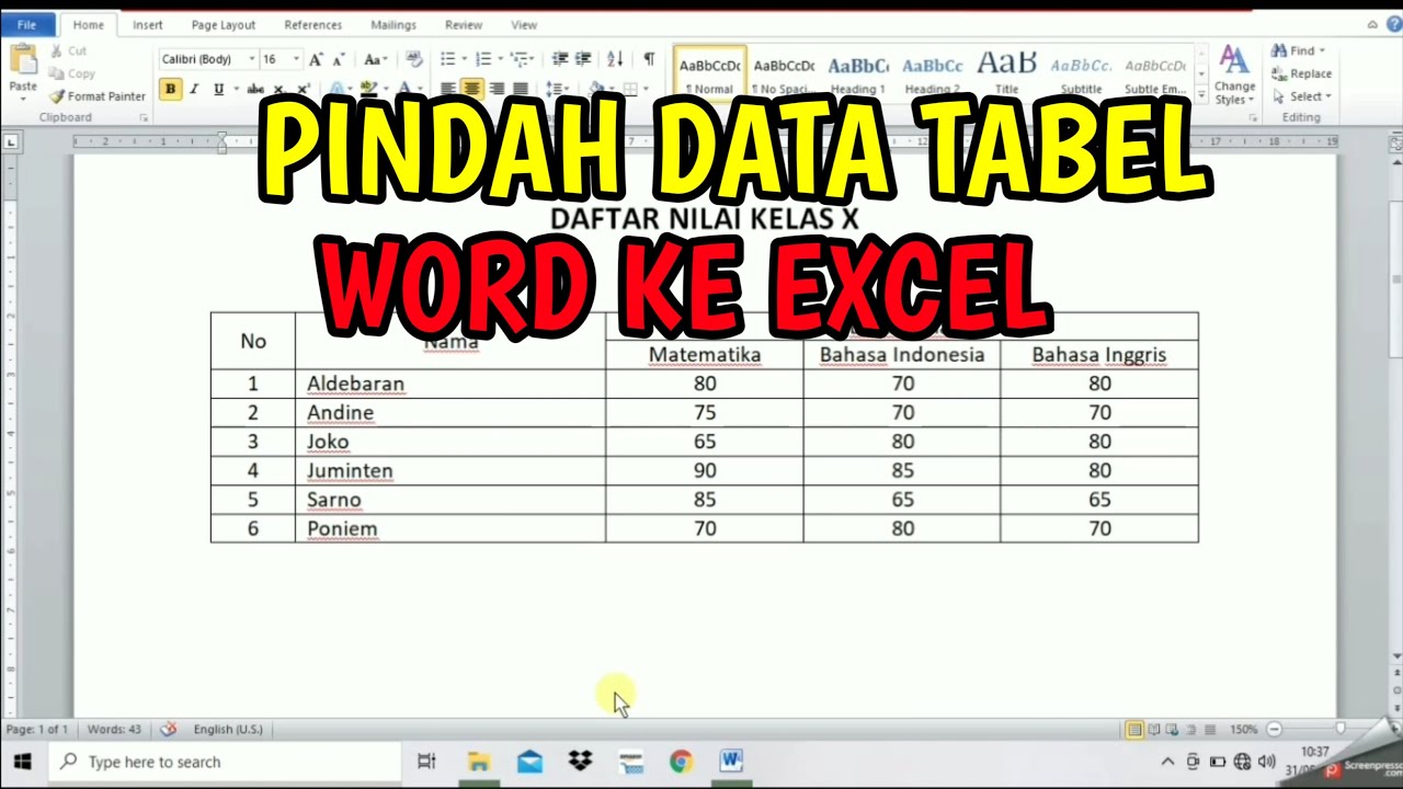 7 Rahasia Efektif Cara Mengubah Data Word ke Excel yang Jarang Diketahui Pekerja Profesional