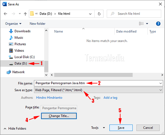 Mengubah Atau Mengkonversi Dokumen Microsoft Word Ke HTML