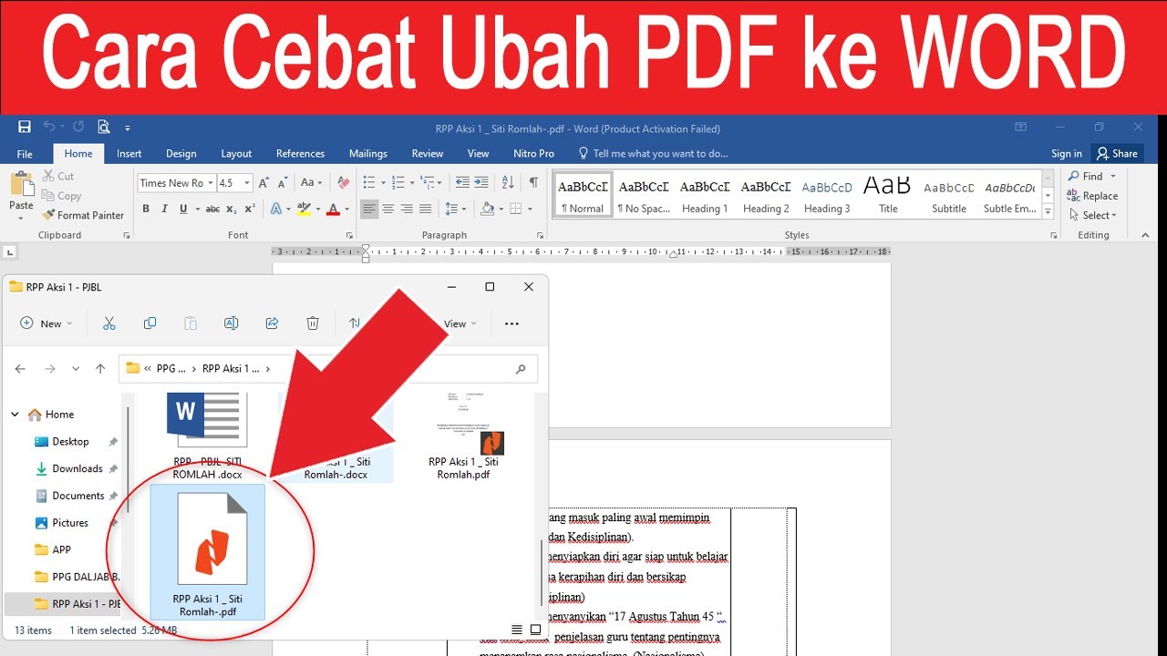 Mengubah Dokumen PDF ke Word Secara Online Solusi Cepat dan Efisien