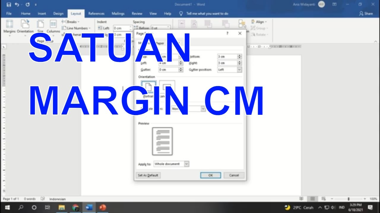 cara mengubah data word ke margin agar sesuai