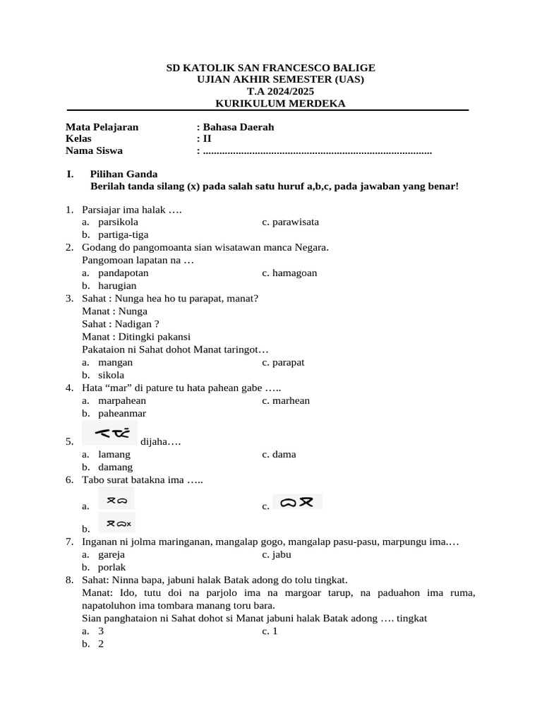 5 Contoh Soal Bahasa Daerah Bugis Kelas 4 SD Semester 1 Yang Jarang Diketahui Guru