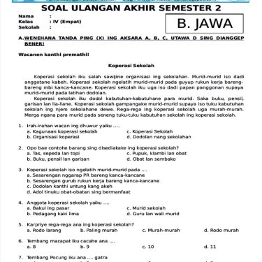 5 Fakta Mengejutkan tentang Download Soal Bahasa Jawa Kelas 4 yang Jarang Diketahui