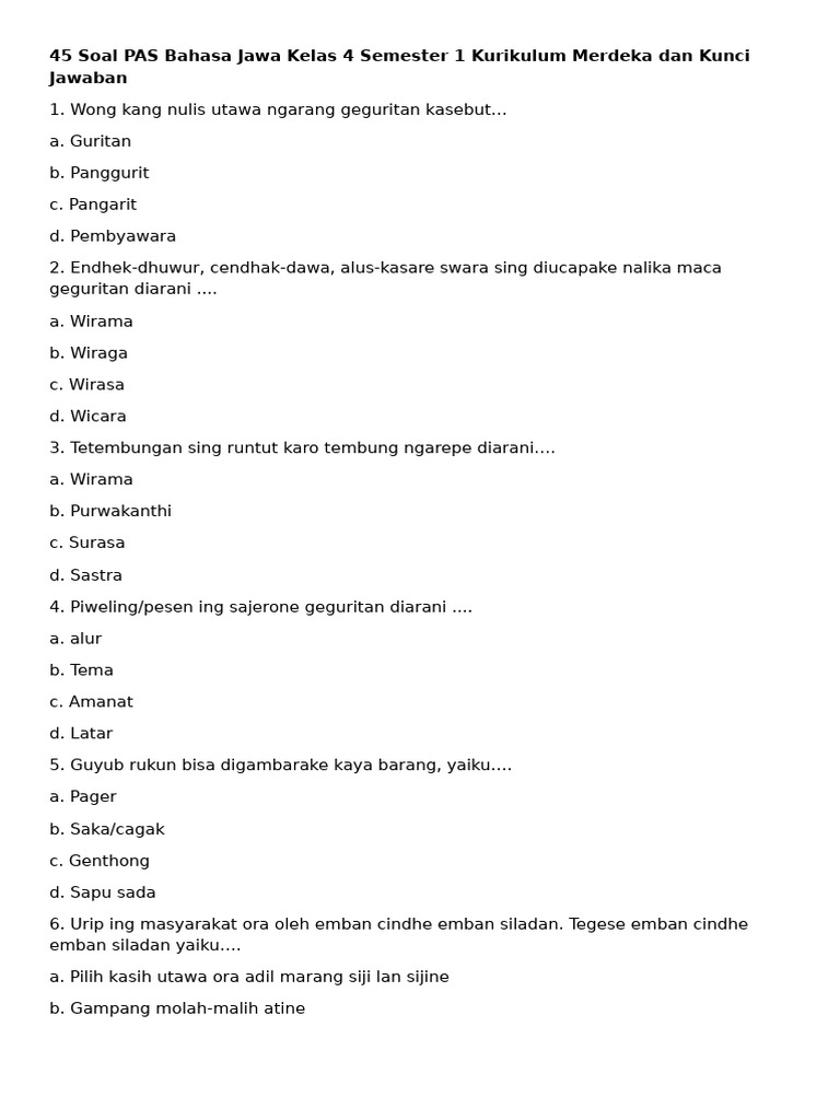 7 Fakta Ternyata Renungan Harian Katolik 21 Juli 2026 Bisa Jadi Kunci Download Soal Bahasa Jawa Kelas 4 Semester 1