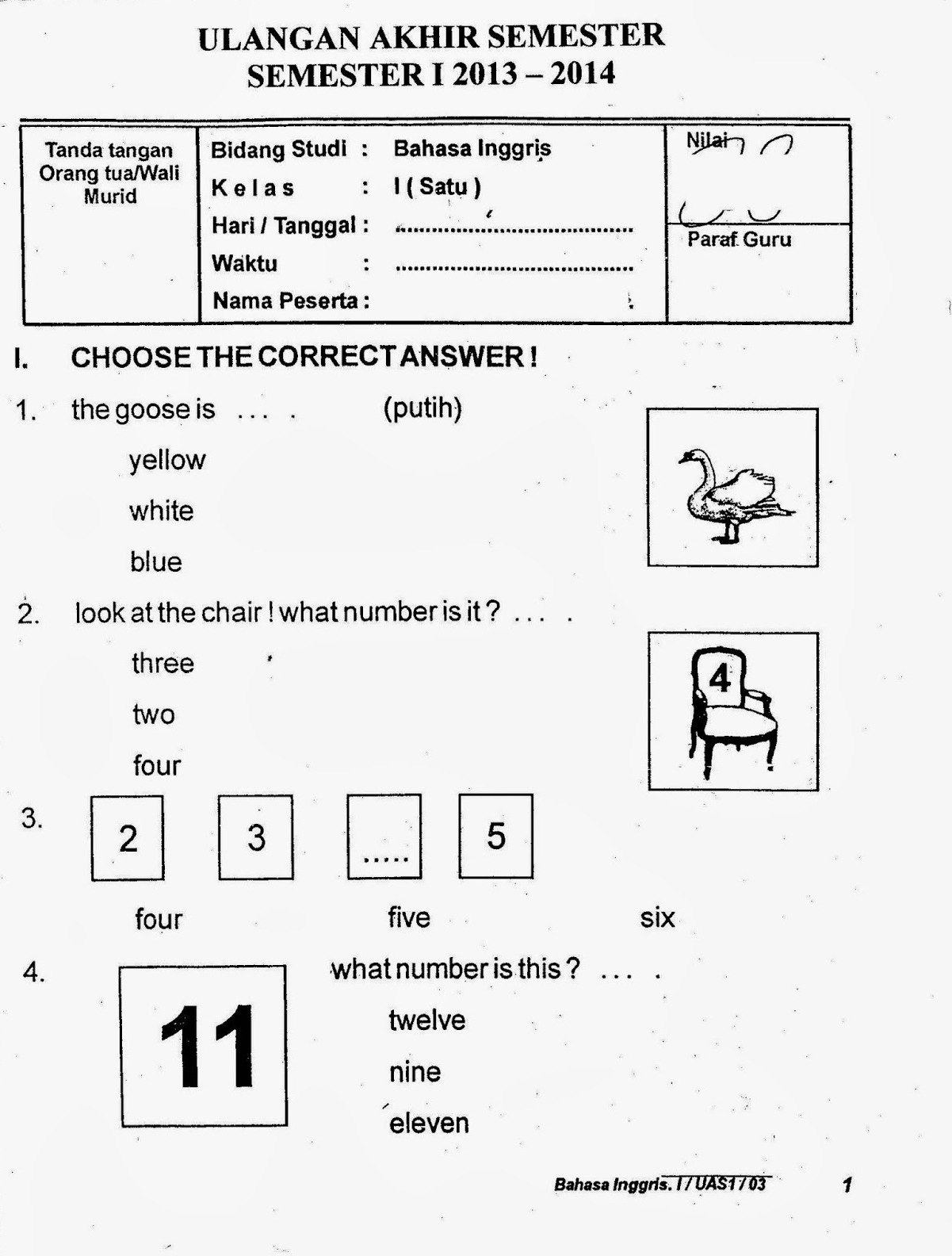 Download Soal Bahasa Inggris SD Kelas 4 Numbers yang Wajib Dimiliki Orang Tua