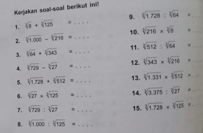 Akhirnya Ada Kumpulan Soal Akar Pangkat 3 Kelas 5 SD yang Bikin Anak Paham Tanpa Hafal Rumus