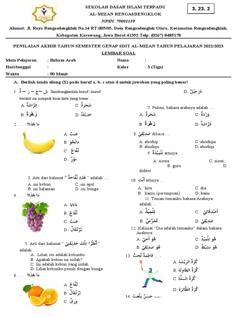 Terbukti! 5 Cara Kuasai Soal Bahasa Arab Kelas 3 MI Semester Genap yang Jarang Diketahui