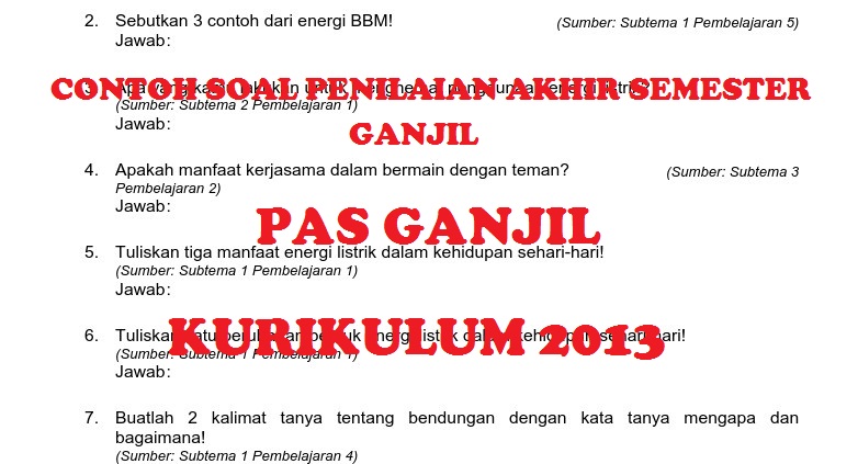 Terbukti! 7 Soal Akhir Semester Kelas 4 Kurikulum 2013 yang Wajib Dikuasai Sebelum Ujian