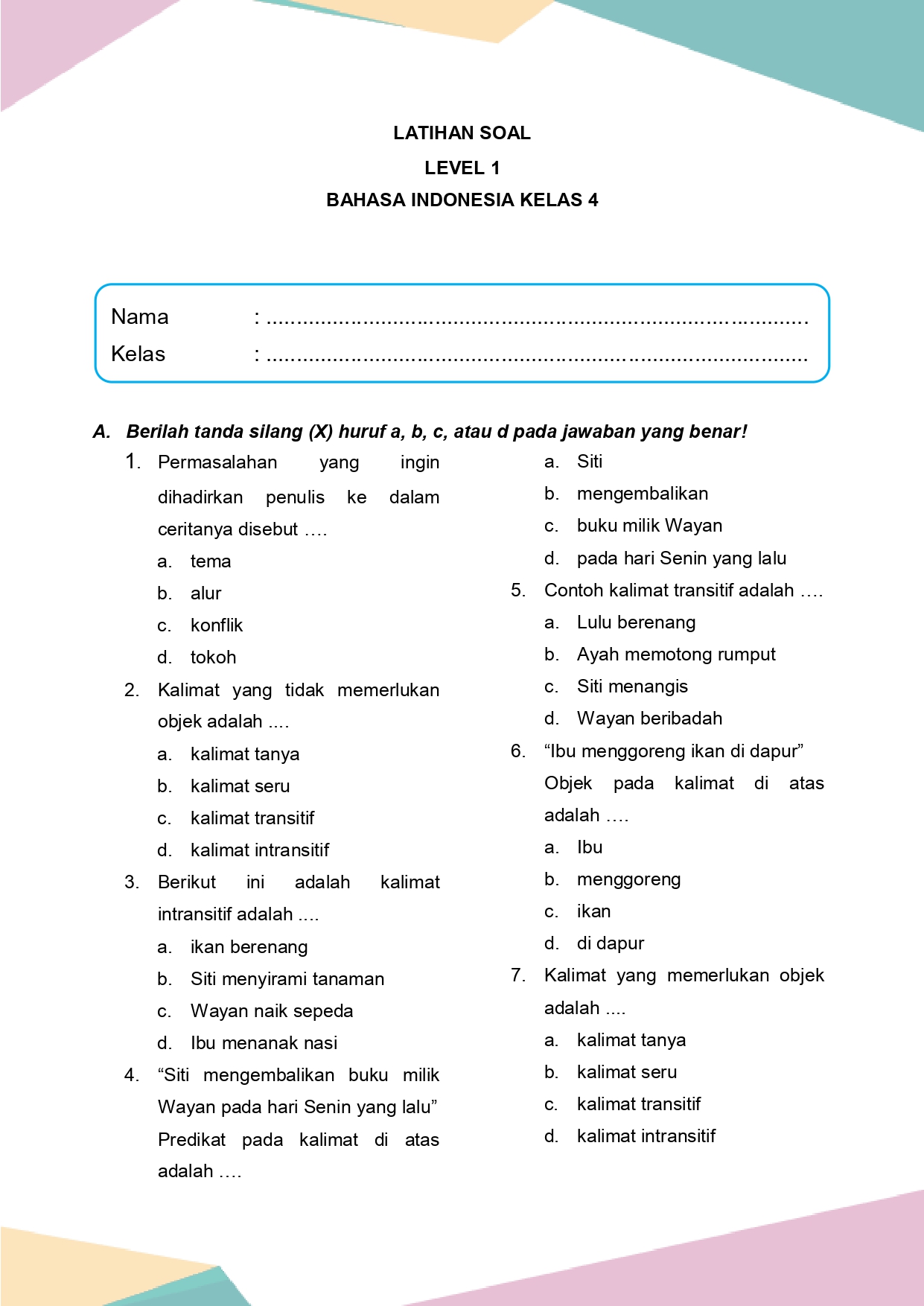 Ternyata Ini Cara Paling Cepat Download Soal Bahasa Indonesia Kelas 4 SD Semester 1 yang Terbukti Efektif