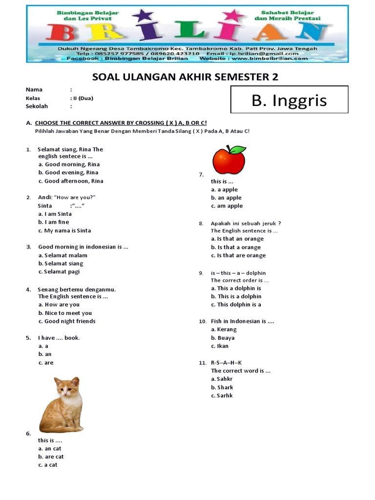 Menguasai Ujian Akhir Semester UAS PLBJ Kelas 3 SD Semester 1 Menguasai Ujian Akhir Semester UAS PLBJ Kelas 3 SD Semester 1