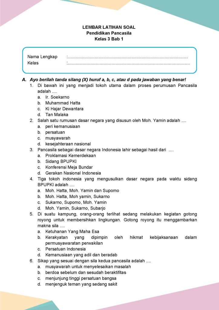 Wajib Tahu 3 Bocoran Soal PPKN SMA Kelas 3 Bab 1 Agar Lolos Ujian Akhir