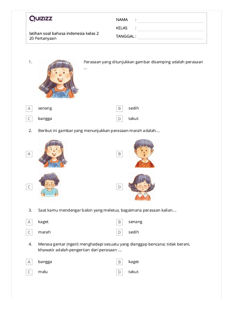 Wajib Tahu! Ini Contoh Latihan Soal Bahasa Indonesia Semester 1 Kelas 2 SD Terbaru