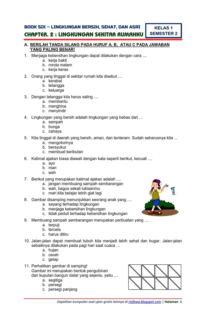 Wajib Tahu Rahasia Contoh Latihan Soal Tematik 2 Kelas 1 2019 Agar Anak Cepat Bisa
