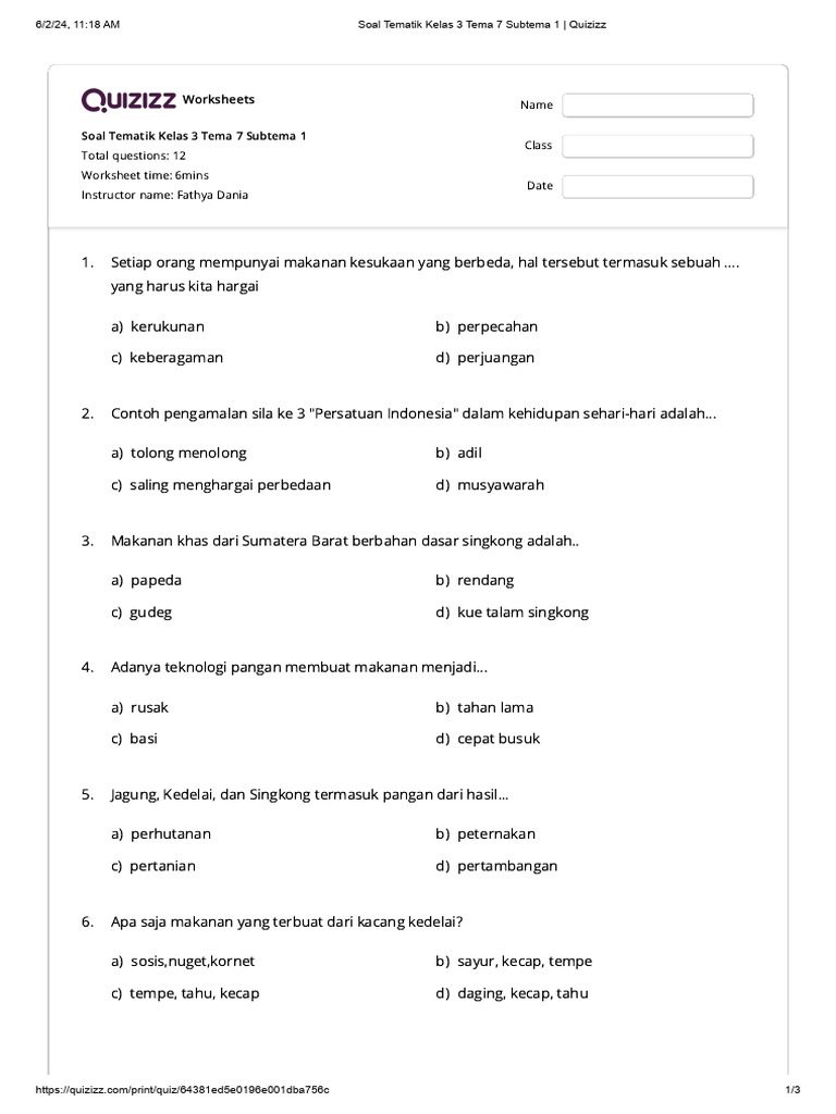 Wajib Tahu Rahasia Menjawab soal tematik kelas 3 semester 2 tema 7 Agar Nilai Maksimal